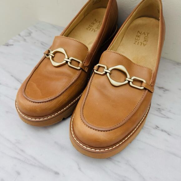 Naturalizer Cabaret Tan Leather Slip On Loafers Women’s Size 8 - Picture 3 of 9